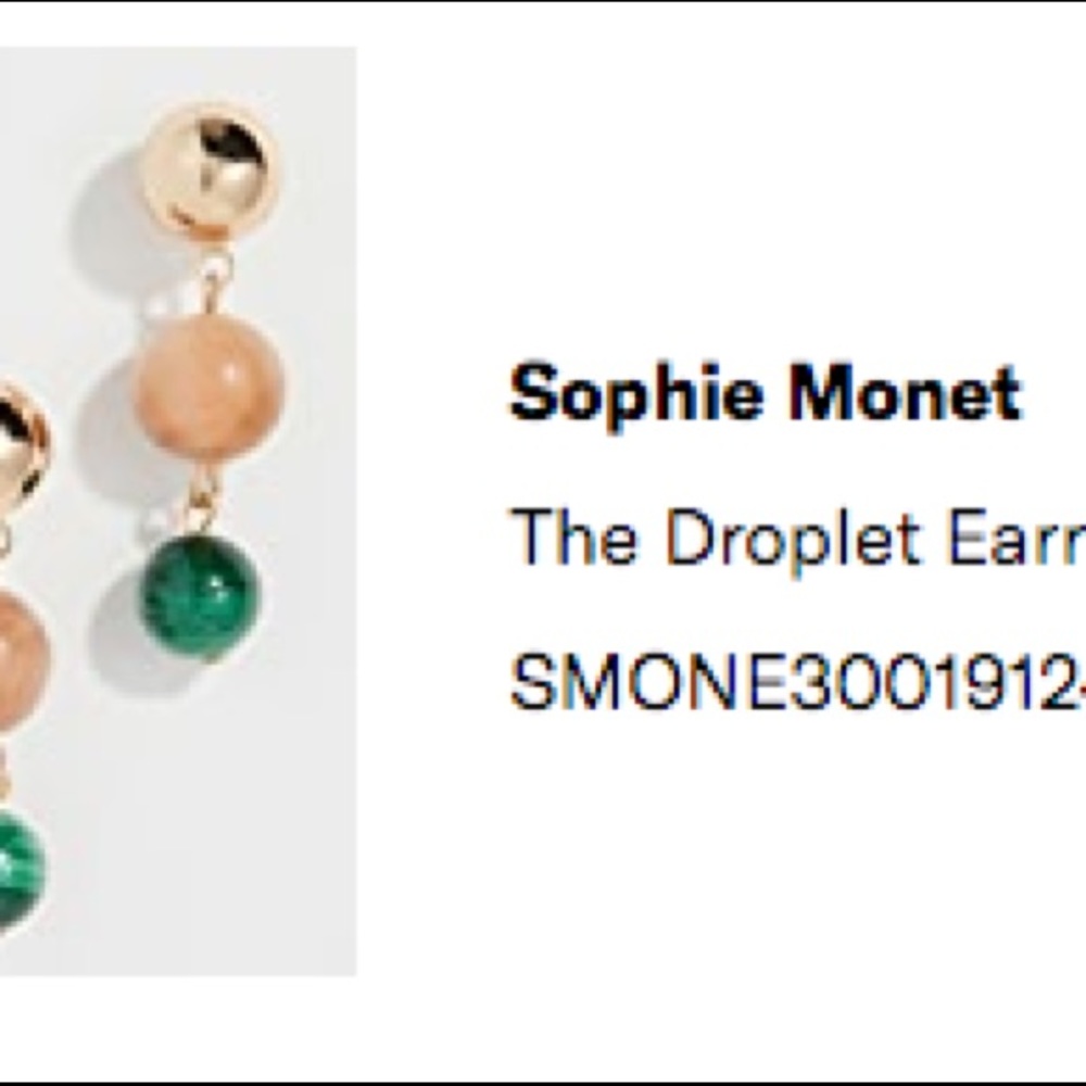 Sophie Monet “the droplet” earrings